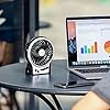 Battery-Fan-EasyAcc-Rechargeable-Fan-Portable-Handheld-Personal-Mini-USB-fan-with-2600mA-Battery3-Speeds-Internal-and-Side-LightCooling-for-TravelingFishingCamping-Black EasyAcc Battery Fan, Rechargeable Desk Fan Portable Handheld Personal Mini USB fan Battery, 3 Speeds Internal and Side…