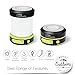Bright Outdoors LED, USB Rechargeable and Collapsible Solar Lantern with 1800 mAh Emergency Powerbank