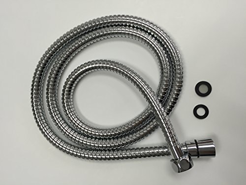 Shower Head Hose Replacemend 59 Inches Long Made of Stainless Steel, Universal Handheld Shower Hose with Brass Fittings, Chrome Finish by Purelux