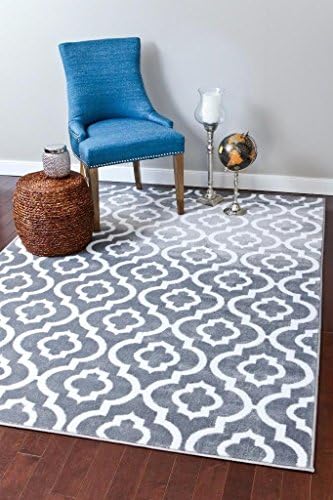 3028 Gray Moroccan Trellis 710X106 Area Rug Carpet Large New