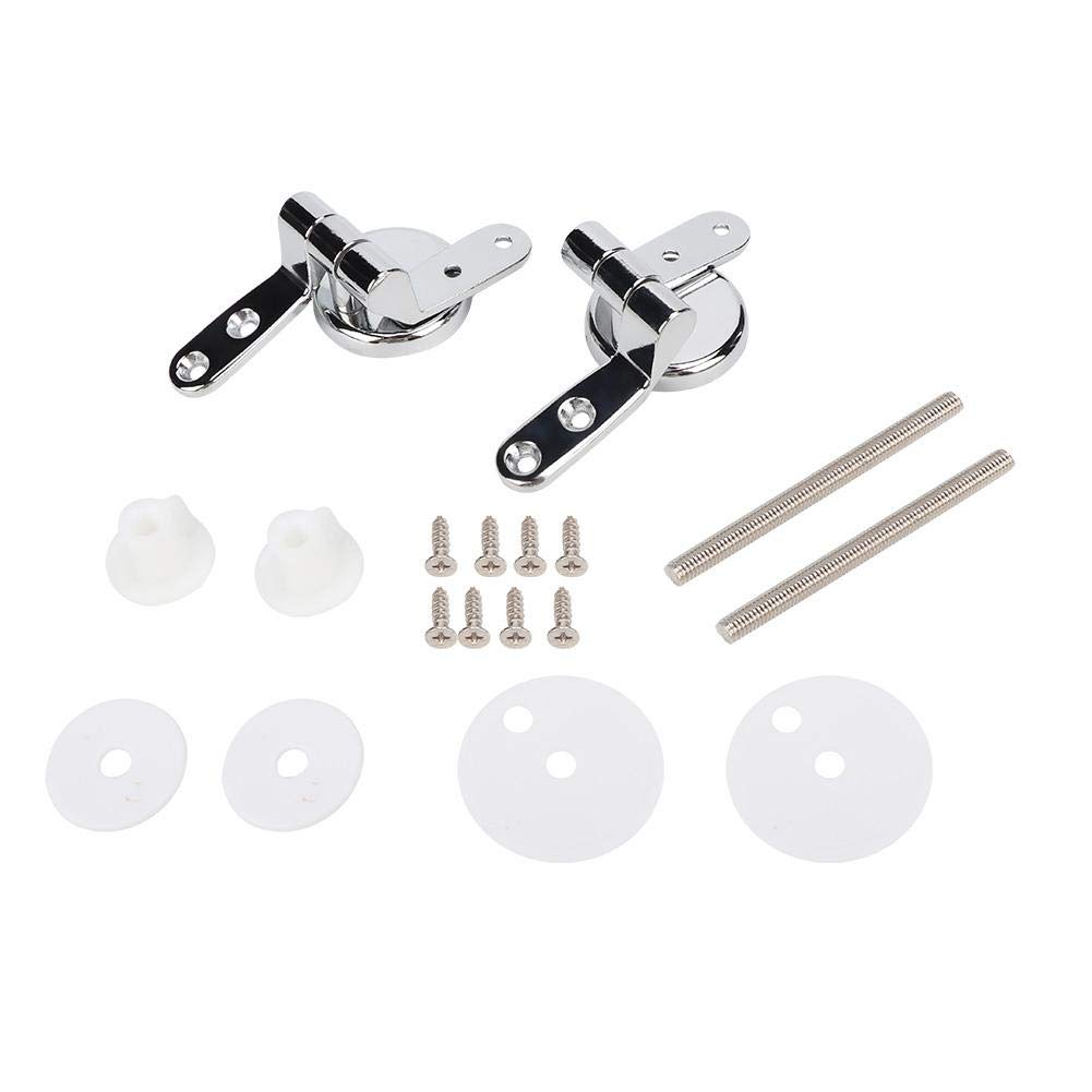 Photo 1 of Toilet Lid Hinge Repair Kit - 1 Pair of Hinges + 8 Screws + 1 Set of Installation Accessories