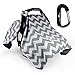 Bonafide Baby Car Seat Cover, Chevron with Free Stroller Hook, Grey