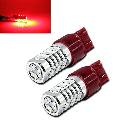 Egal 2pcs/kit 7443 5630 Chip 12SMD Red Flashing Strobe Blinking Alert Safety Brake Tail Stop Light Bulbs Lamps