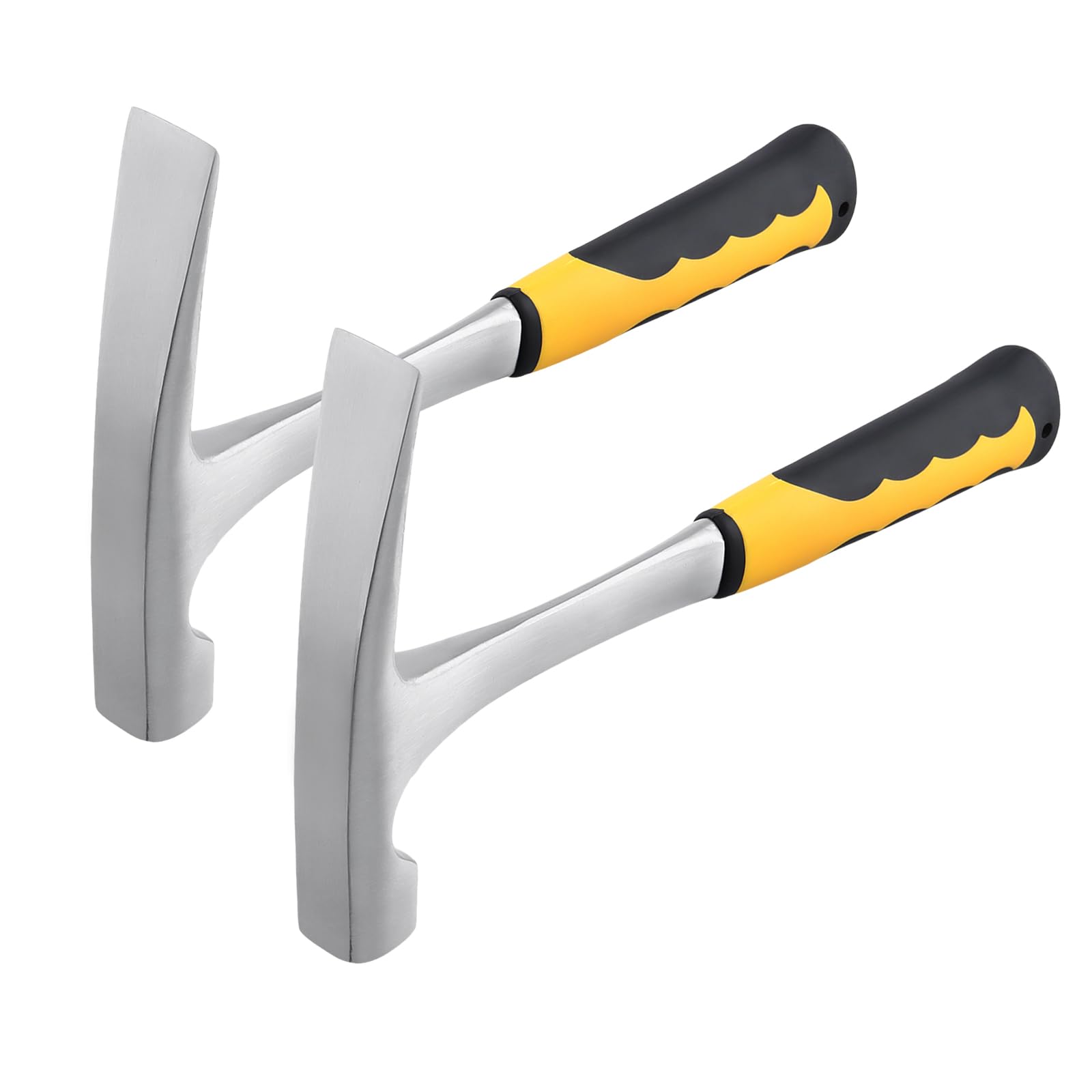 JIAYUET 2 Pack 24oz Geological Rock Pick Fossil Hammer, 30cm Geology Brick Flat Head Hammer for Mining, Prospecting, Geologist