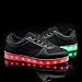 KaLeido Unisex Summer Style Mesh USB Charging 7 Colors LED Shoes Flashing Sneakers Light Up Sport Shoes (11 B(M) US Women/8.5 D(M) US Men, Black)
