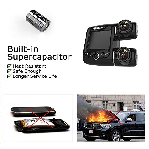 EACHPAI Car Dash Cam,Dual Dash Cam FHD 1080P+1080P Front and Rear View