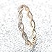 Barogirl Twist Ring Engagement Ring Wedding Bands Rose Gold Rings Jewelry for Women and Lovers YR905(8)