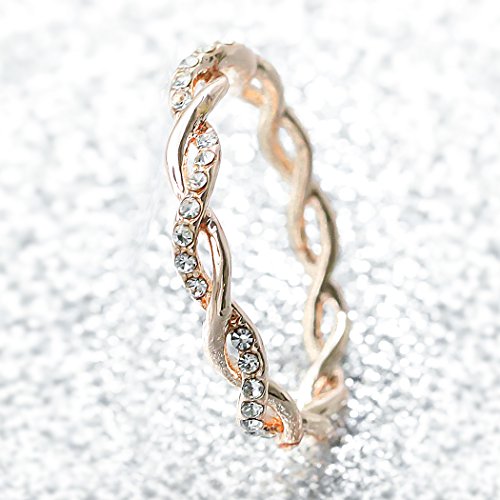 Barogirl Twist Ring Engagement Ring for Women Women's Rings for Lovers YR905(10)