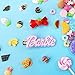 Habbi 180pcs Slime Charms Cute Set Mixed Candy Sweet Food Slime Beads Assorted Resin Flatback Cabochons for DIY Scrapbooking Crafts