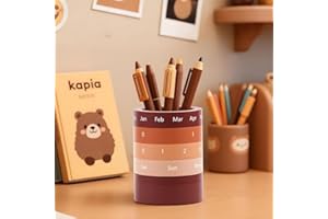 Basics Stationary Organizer and Desk Organizer, Multifunctional Rotating Perpetual Calendar, Office Caddy Storag for Office S