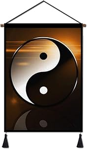 Fashion Wall Art Hanging Poster, Yin Yang Taichi Art Canvas Artwork Prints for Home Office Decoration - Living Room Bedroom Ready to Hang (18''Wx26''H)