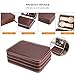 EleLight Watch Travel Case Portable Leather Zippered Watch Storage Box Display Organizer Case, Best Gift for Men, Women (4 Slot, Brown)
