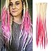 DAIRESS 10 Stands 24 Inches Handmade Dreadlocks Extensions Crochet Braids Reggae Hair Hip-Hop Style Faux Locs Crochet Hair For Rock&Roll Hippie Braiding Hair (Blonde - Pink)