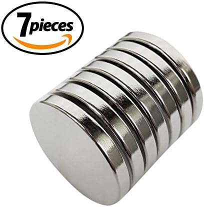 JPGmag 1.26"Dx1/6"H,Circle Neodymium Powerful Magnets,Thicker Stronger than 1/8"H,Rare Earth Heavy Duty Magnets for DIY,Kitchen,Scientific,Craft and Office Use(PACK­-7)