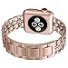 NO1seller Top Band Compatible for Apple Watch Series 5 4 40mm 44mm Series 3 2 1 38mm 42mm Women Men,Cowboy Stainless Steel Metal Replacement Accessories Bling Jewelry Iwatch Wristband Strap Bracelet