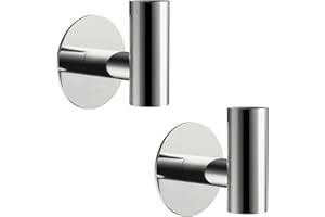 YUET Bath Towel Robe Hooks Self Adhesive No Drilling, Stick on Coat Hooks, SUS 304 Stainless Steel Clothes Holder, Shower Wal