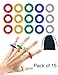 Fidget Ring EURICA Fidget Toys Spiky Sensory Finger Rings Sensory Toys for Adults Kids Massage Finger Ring Tactile Massager Finger Massager Acupressure Ring for Fidget ADD ADHD OCD Autism Pack of 15