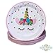 Unicorn Plates Napkins and Cups with Gold Foil Serves 24; 24 Dinner Plates 24 Dessert Plates 25 Luncheon Napkins and 24 Cups and Straws for Birthday Party Supplies Baby Shower Decorations!