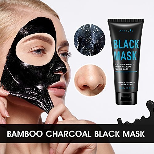 Blackhead Remover Mask, Peel off Mask with Bamboo Charcoal, Black Mask for Nose and Face Deep Pores Cleansing and Oil Control, Painless & Easy to Strip, 100 ml / 3.4 fl.oz