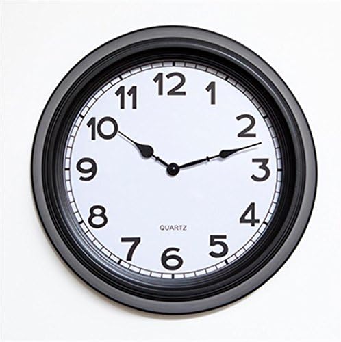 fwerq 16 inches Creative Clock Mode Mute Wall Clock simple modern digital personality Watches and Clocks Quartz Clock Salon Art (Color Black)
