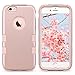 ULAK iPhone 6S Case,iPhone 6 Case, Hybrid Soft Silicone Hard PC Case Anti Slip Heavy Duty High Impact Dust Scratch Shock Resistance Protective Cover for iPhone 6/6S 4.7 Inch, Rose Gold