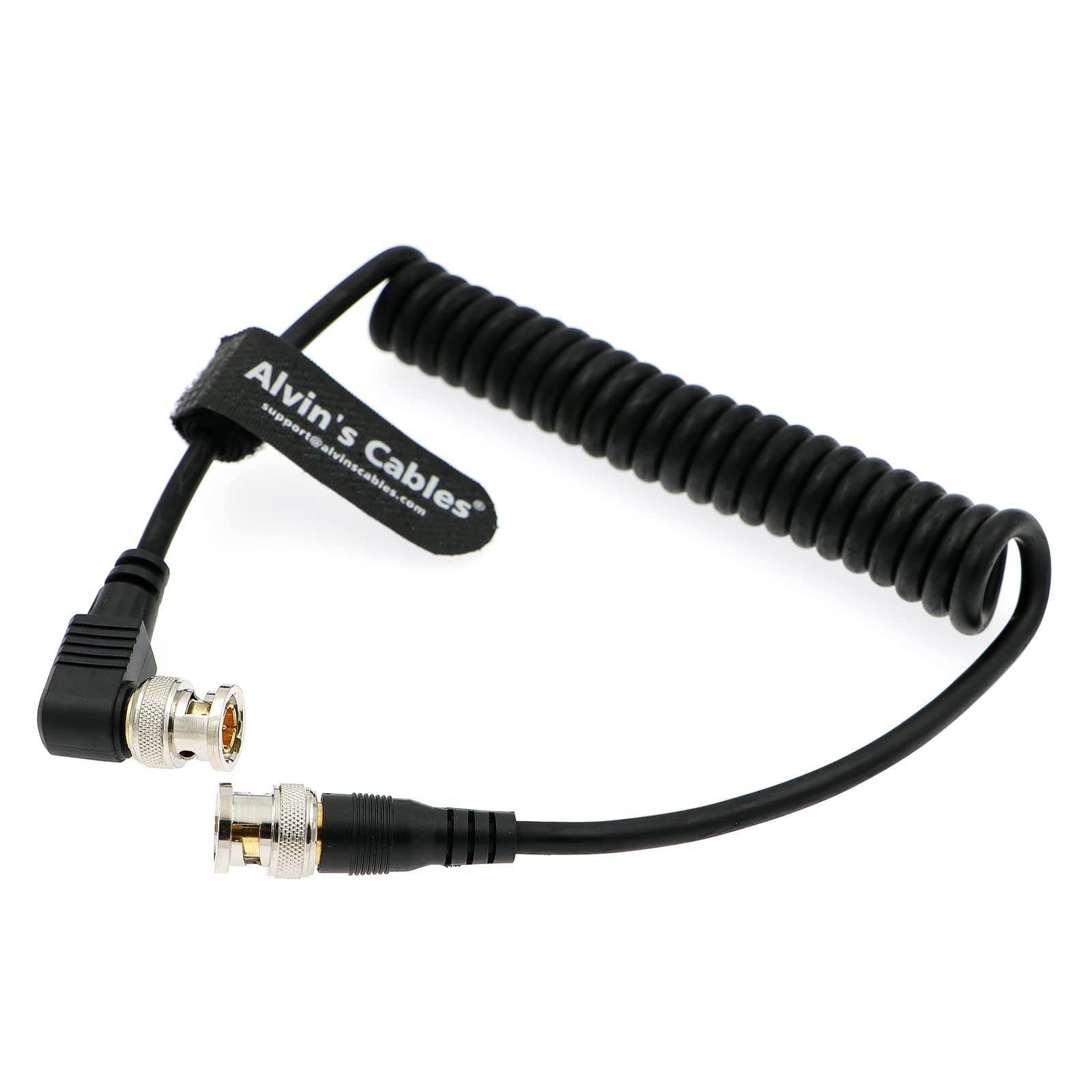 Blackmagic BNC Male RG179 Flexible Coaxial Cable for BMCC Video Camera Straight to Right Angle Alvin's Cables