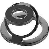 WARMBLE Ultra-Slim Dual-Magnetic Phone Holder – Lightweight Ring Grip & Kickstand with Single-Layer Fold, 360° Adjustable for Videos & Gym Workouts, Compatible with iPhone Series & Car Mounts