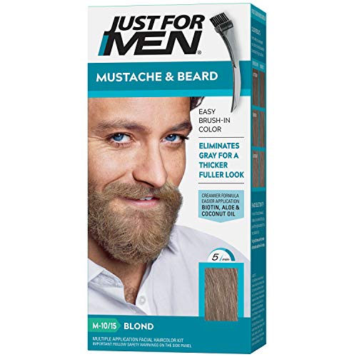 Just For Men Mustache & Beard, Beard Coloring for Gray Hair with Brush