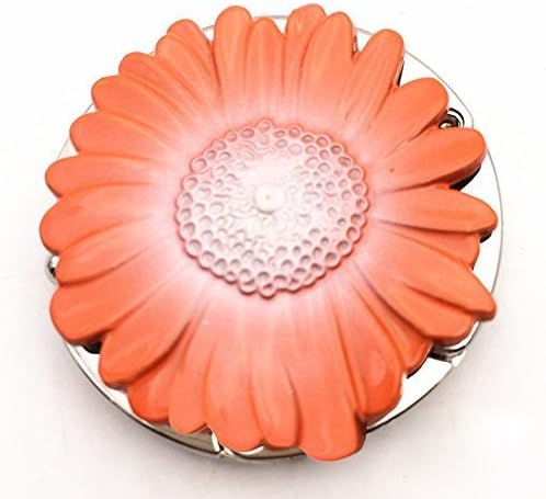 Purse Hook Sunflower Foldable Handbag Purse Hanger Hook Holder for Tables,(Orange)