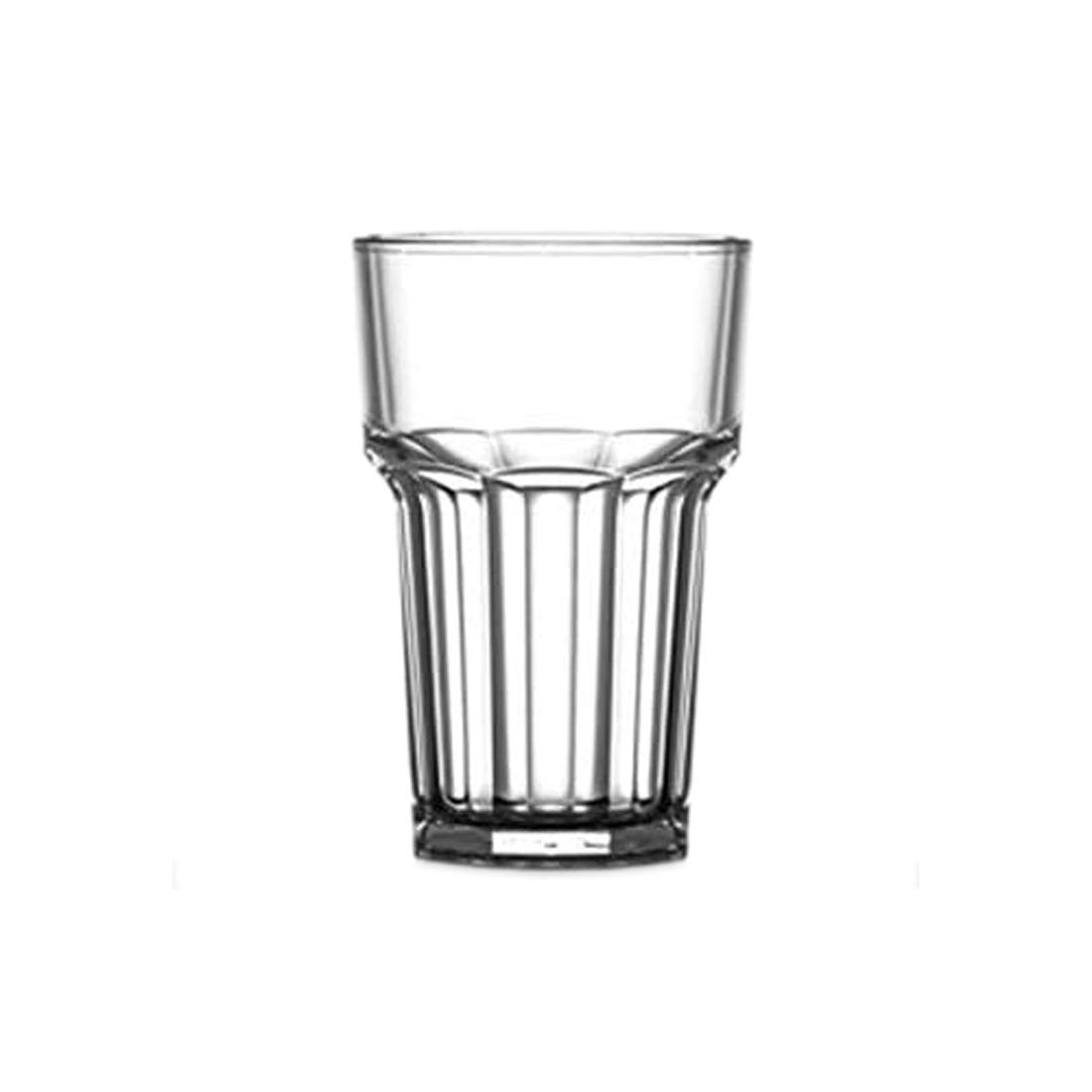 Virtually Unbreakable Heavy Duty Polycarbonate Remedy Plastic Half Pint Glass, Pack of 6