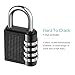 ORIA Combination Lock, 4 Digit Combination Padlock, 10000 Combinations for Home, Gate, Case, Toolbox, Gym, Sports, School and Employee Locker, Outdoor, Fence, Hasp and Storage (Black, Pack of 2)