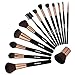 BS-MALL Premium Synthetic Kabuki Makeup brushes 2018 New Makeup Brush Set(14 Pcs,Rose Black)