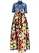 Huiyuzhi Womens African Print Dashiki Dress Long Maxi A Line Skirt Ball Gown