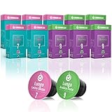 Gourmesso Lungo Bundle - 100 Coffee Capsules Compatible with Nespresso Original Machines - 100% Fair Trade Coffee | Lungo Espresso Capsules Variety Pack | Great Crema, Delicious Taste