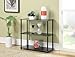 Convenience Concepts Designs2Go Midnight Classic 3-Shelf Glass Bookcase, Black Glass