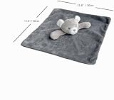 CREVENT Cozy Plush Baby Security Blanket Loveys Bear Handbell Rattle view 3