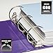 Wilson Jones Heavy Duty Round Ring View Binder with Extra Durable Hinge, 3 Inch, Customizable, Purple (W363-49-267)
