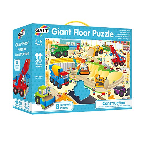 Galt Toys, Giant Floor Puzzle Construction Site, Toddler Puzzles