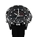 Solar Watches for Men, JIGE Solar Powered Quartz Watch 2 Display Multifunctional Sports Watch (Black)