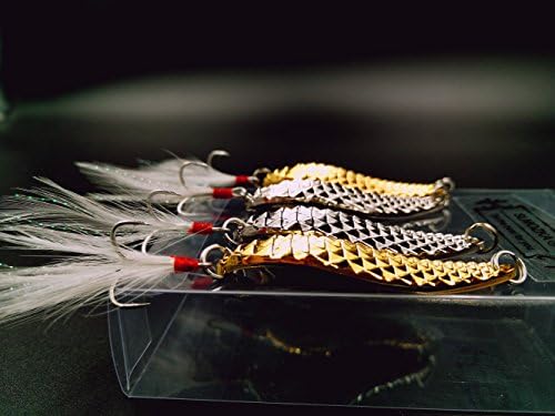 SLMOZKA Fishing Lures Hard Spoon Metal Lures Hard Bait Saltwater Fishing Pliers Fishing Lure Metal Jig Treble Hooks Tackle Salmon Bass