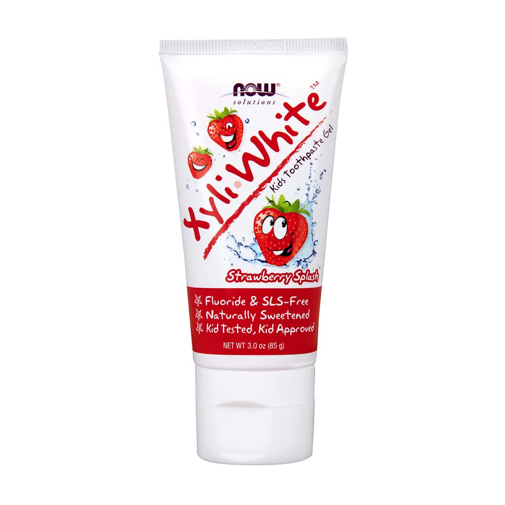 Solutions, XyliWhite, Kids Toothpaste Gel, Strawberry Splash - Now Foods