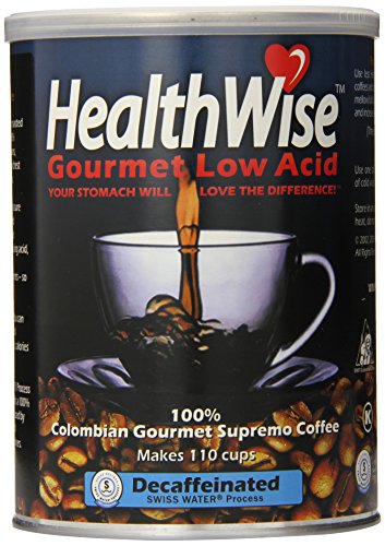 HealthWise Low Acid 100% Colombian Gourmet Supremo Decaf Ground Coffee - Smooth & Easy On Stomach 8 thumbnail image