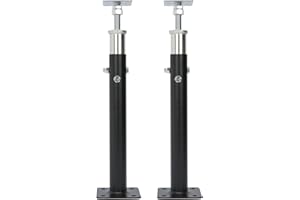 YESHINE 2 PCS Adjustable House Jacks Post for Leveling, 19"- 36"(1'7"-3') Floor Joist Support Jack for Basement and Crawl Space, 4400 lbs Max Load Capacity(Each), Galvanized Steel, Black
