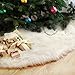 LITTLEGRASS 30/36/48/60in Christmas Tree Skirt White Faux Fur Luxury Soft Snow Tree Skirts for Xmas Holiday Decorations Pet Favors (White, 30