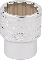 Draper 33370 1/2 Inch Square Drive 12 Point Socket 23mm Blue