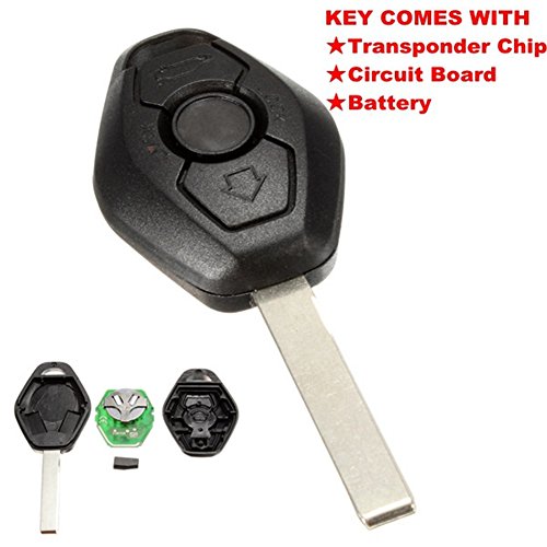 KATUR 1Pcs 3 Button Diamond Remote Key For BMW E38 E39 E46 EWS System 433MHZ With PCF7935AS Chip HU92 Blade