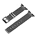 CUZOW Milanese Stainless Steel Metal Replacement Watch Band with Double Metal Buckle for Apple Watch/Apple Watch Sport/Apple Watch Edition Series 3/Series 2/Series 1 (Milanese-Black-42mm)