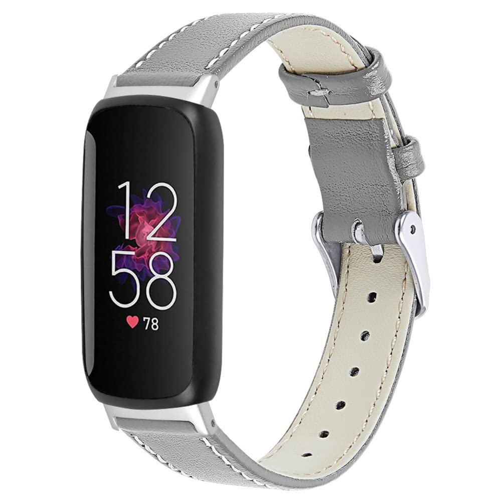 Tyogeephy Strap Compatible with Fitbit inspire 3 Strap Leather, Genuine Leather Replacement bands Compatible with Fitbit inspire 3, Women Man