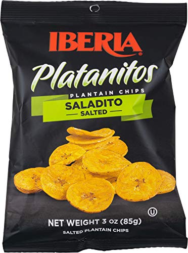 IBERIA LIGHTLY SALTED PLANTAIN CHIPS, 3 OUNCE (PACK OF 24)