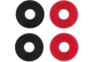 Ernie Ball Strap Blocks, Rubber (P04603), Red & Black